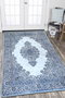 Conceptum Ontario Alfombra de Pasillo Azul 80 x 100 cm
